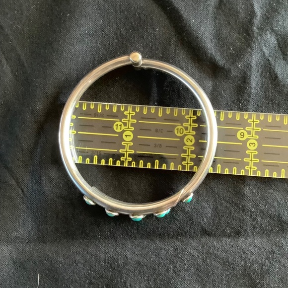 Sterling silver turquoise clamper bracelet - Picture 4 of 4